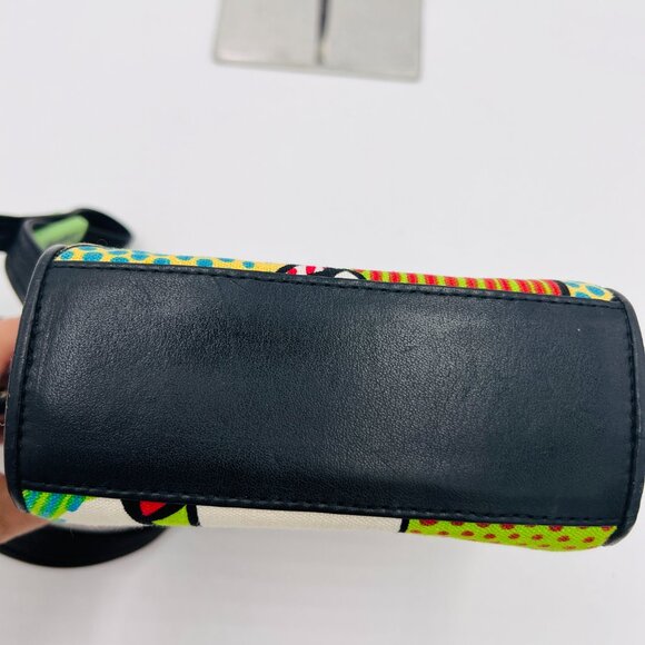 Vintage Crossbody Bag Multicolor Abstract Art - Picture 10 of 15